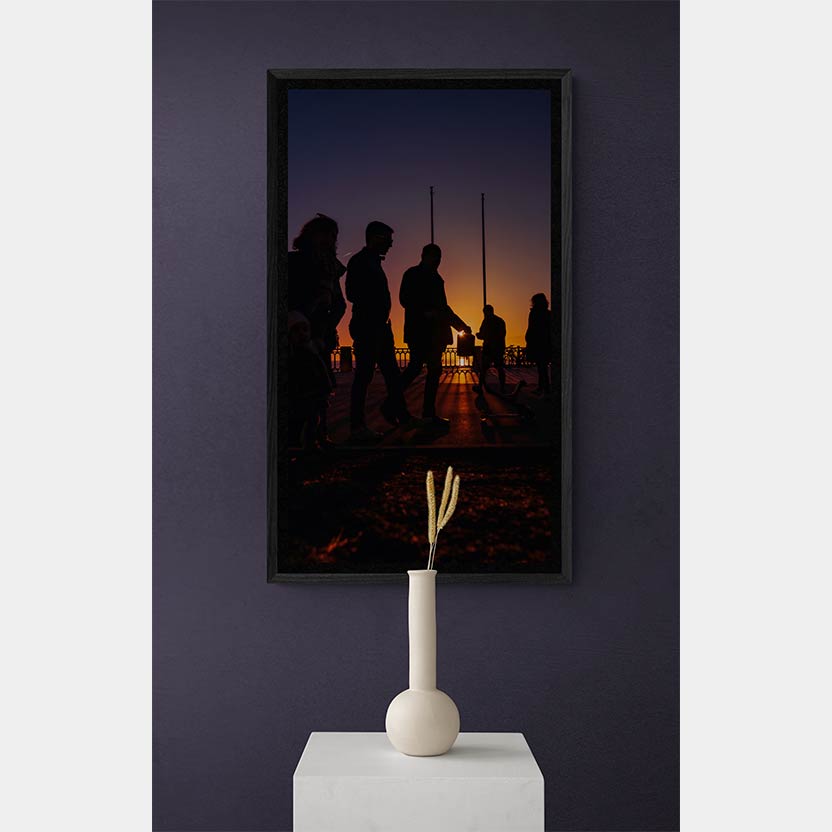 Tableau photo "Chaîne humaine" apportant de la vie à votre intérieur.